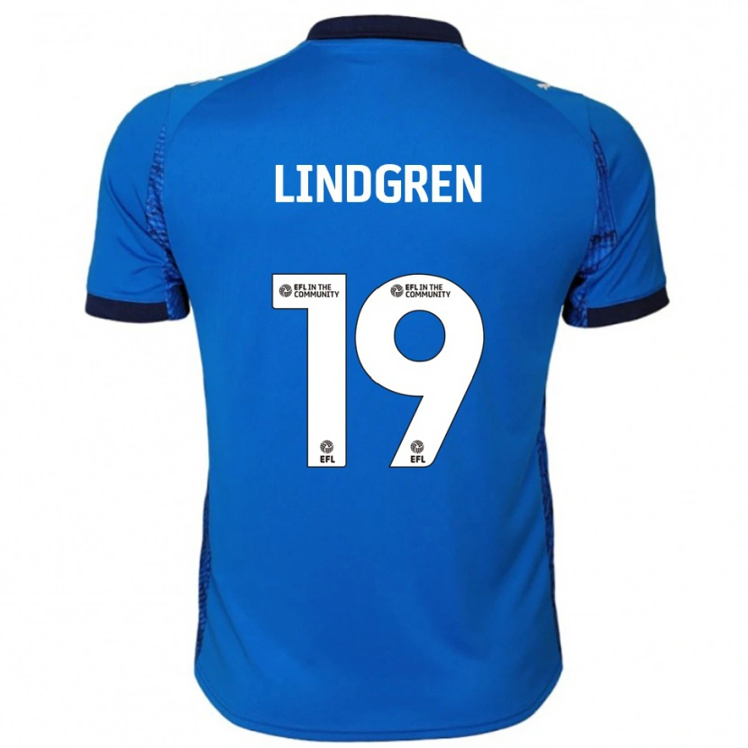 Danxen Dětské Gustav Lindgren #19 Modrá Bílá Domů Hráčské Dresy 2025/26 Dres