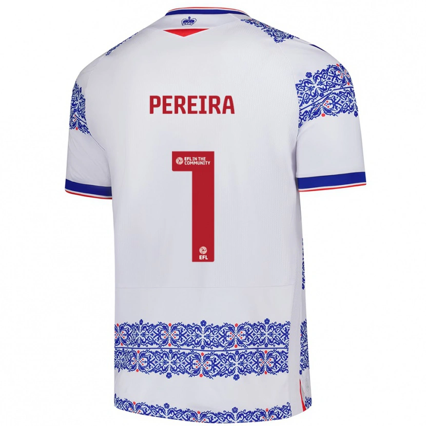 Danxen Dětské Joel Pereira #1 Bílá Modrá Domů Hráčské Dresy 2025/26 Dres