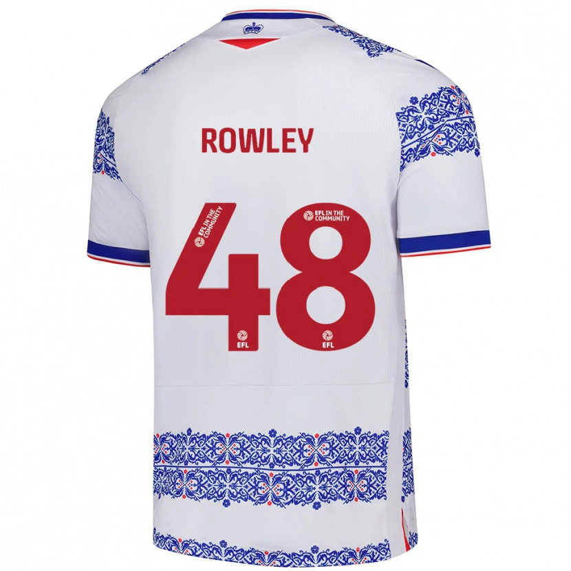 Danxen Dětské Matthew Rowley #48 Bílá Modrá Domů Hráčské Dresy 2025/26 Dres