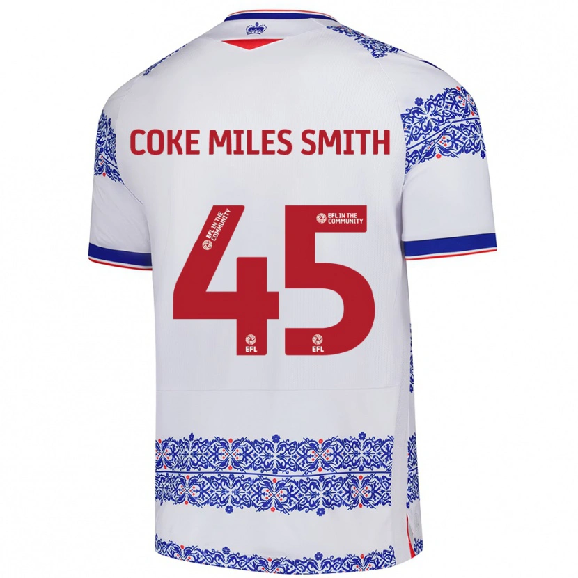 Danxen Dětské Kiyan Coke Miles Smith #45 Bílá Modrá Domů Hráčské Dresy 2025/26 Dres