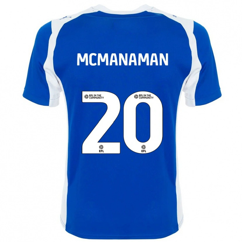 Danxen Dětské Callum Mcmanaman #20 Modrá Bílá Domů Hráčské Dresy 2025/26 Dres