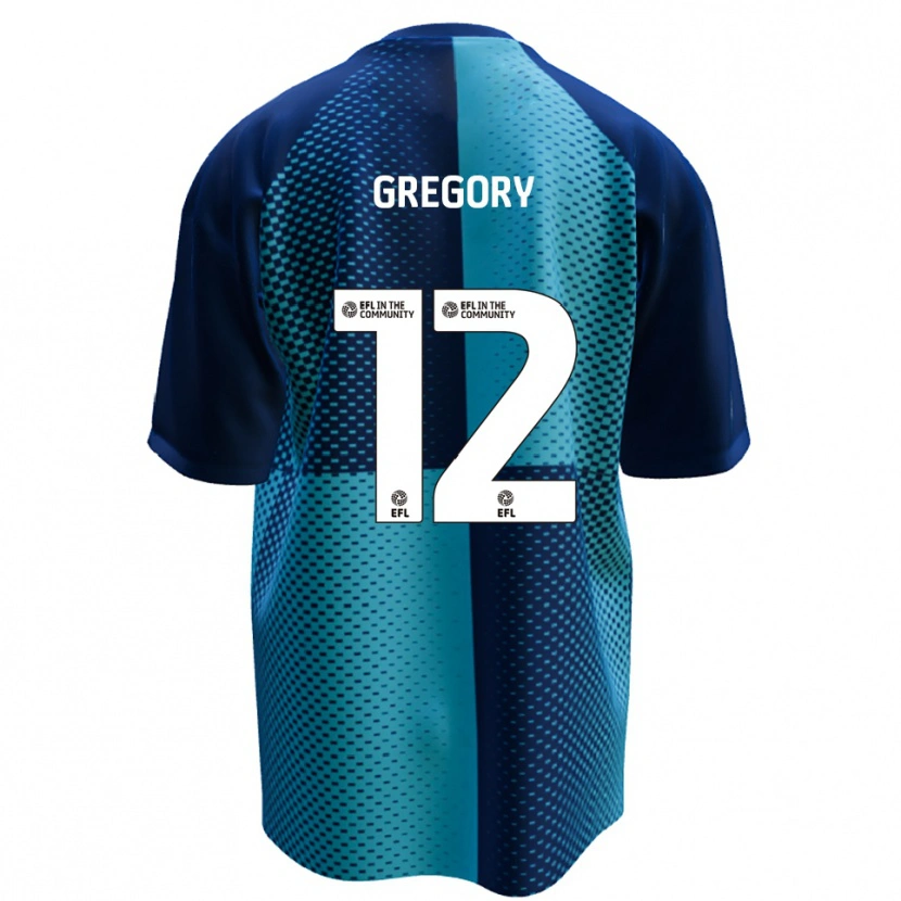 Danxen Dětské Arthur Gregory #12 Modrá Nebesky Modrá Domů Hráčské Dresy 2025/26 Dres