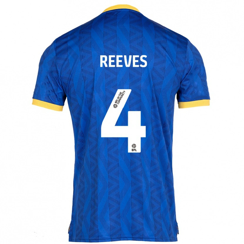 Danxen Dětské Jake Reeves #4 Námořnická Žlutá Domů Hráčské Dresy 2025/26 Dres