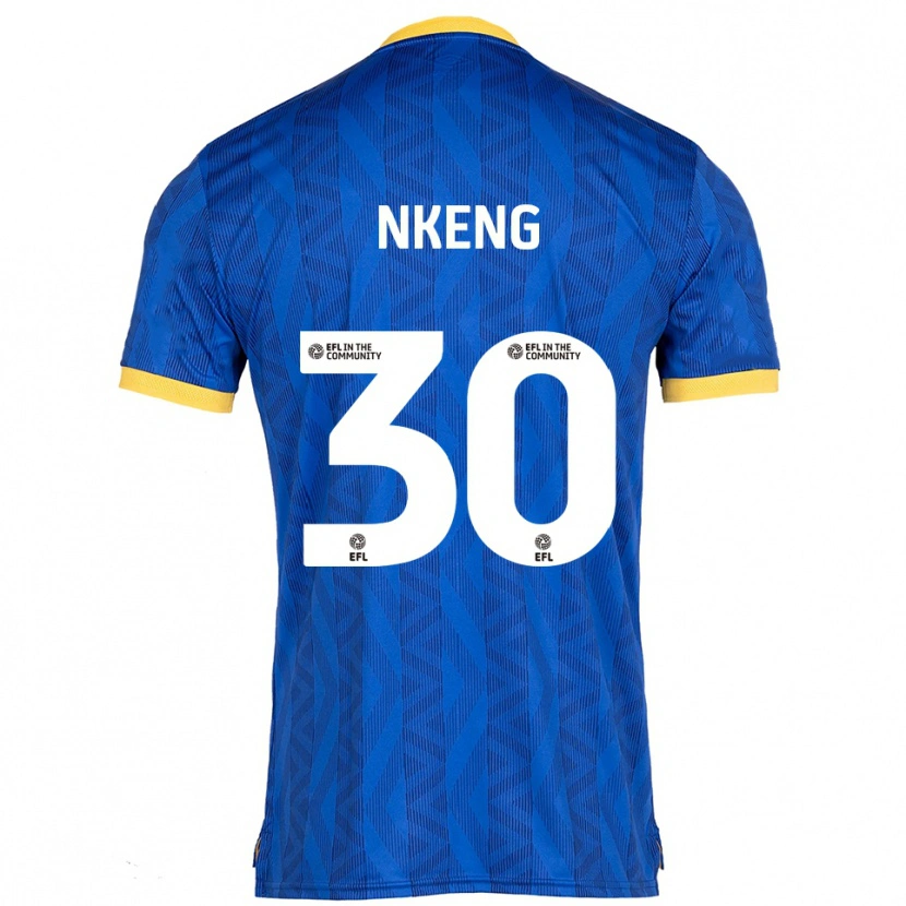 Danxen Dětské Junior Nkeng #30 Námořnická Žlutá Domů Hráčské Dresy 2025/26 Dres