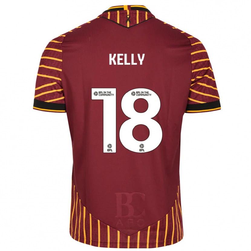 Danxen Dětské Ciaran Kelly #18 Oranžová Vínová Domů Hráčské Dresy 2025/26 Dres