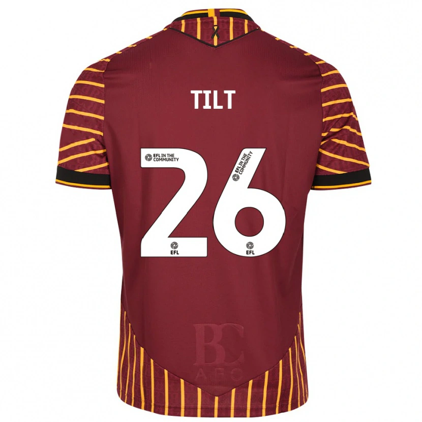 Danxen Dětské Curtis Tilt #26 Oranžová Vínová Domů Hráčské Dresy 2025/26 Dres
