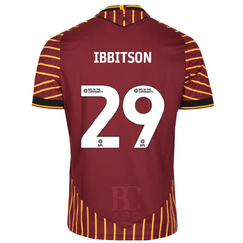 Danxen Dětské Harry Ibbitson #29 Oranžová Vínová Domů Hráčské Dresy 2025/26 Dres