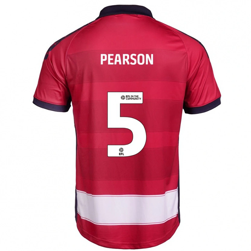 Danxen Dětské Matty Pearson #5 Červená Bílá Domů Hráčské Dresy 2025/26 Dres