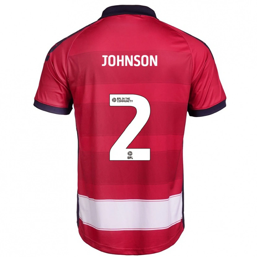 Danxen Dětské Ryley Johnson #2 Červená Bílá Domů Hráčské Dresy 2025/26 Dres