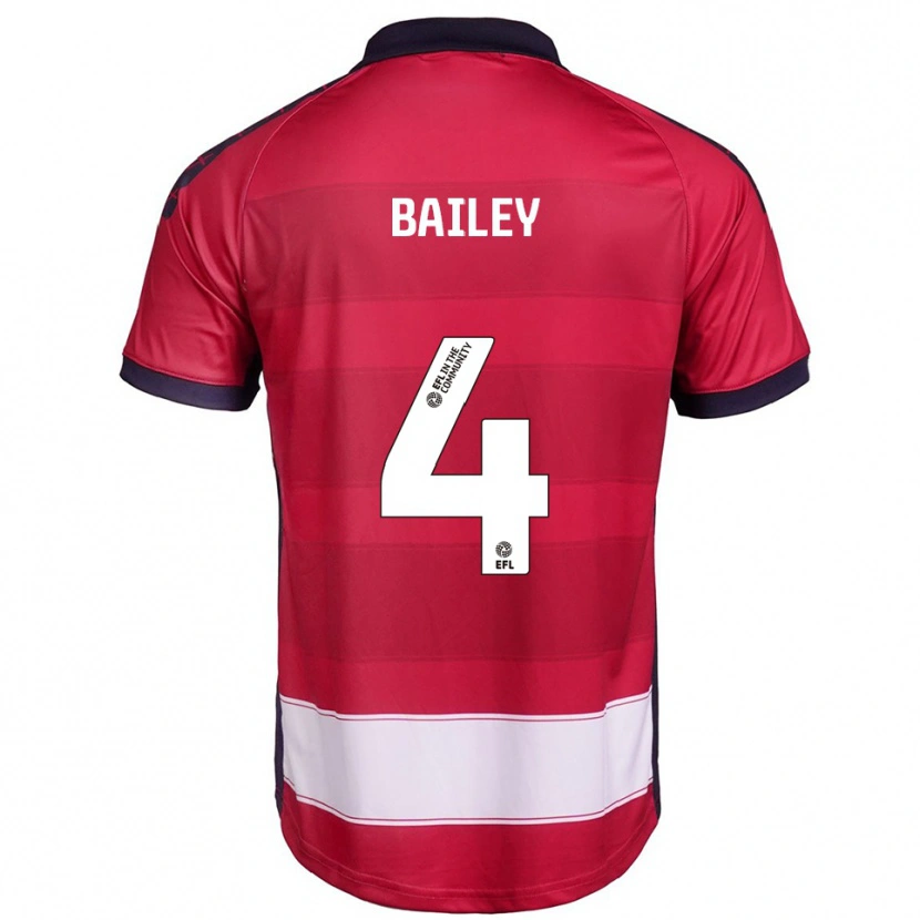 Danxen Dětské Owen Bailey #4 Červená Bílá Domů Hráčské Dresy 2025/26 Dres