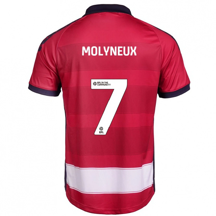 Danxen Dětské Luke Molyneux #7 Červená Bílá Domů Hráčské Dresy 2025/26 Dres