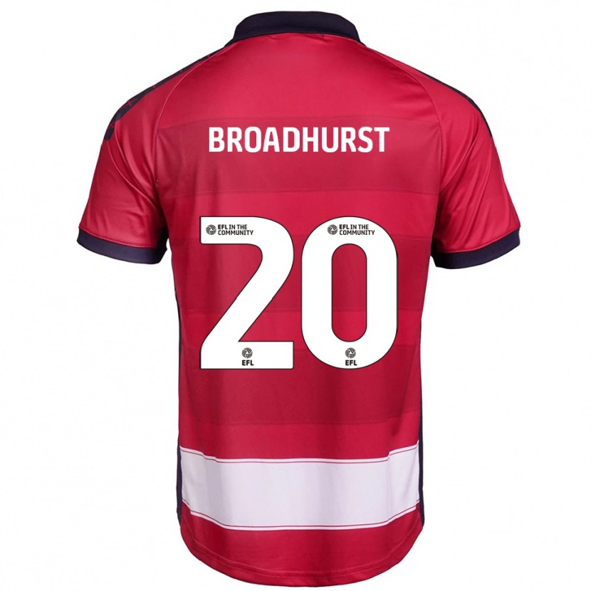 Danxen Dětské Lilli-Mae Broadhurst #20 Červená Bílá Domů Hráčské Dresy 2025/26 Dres