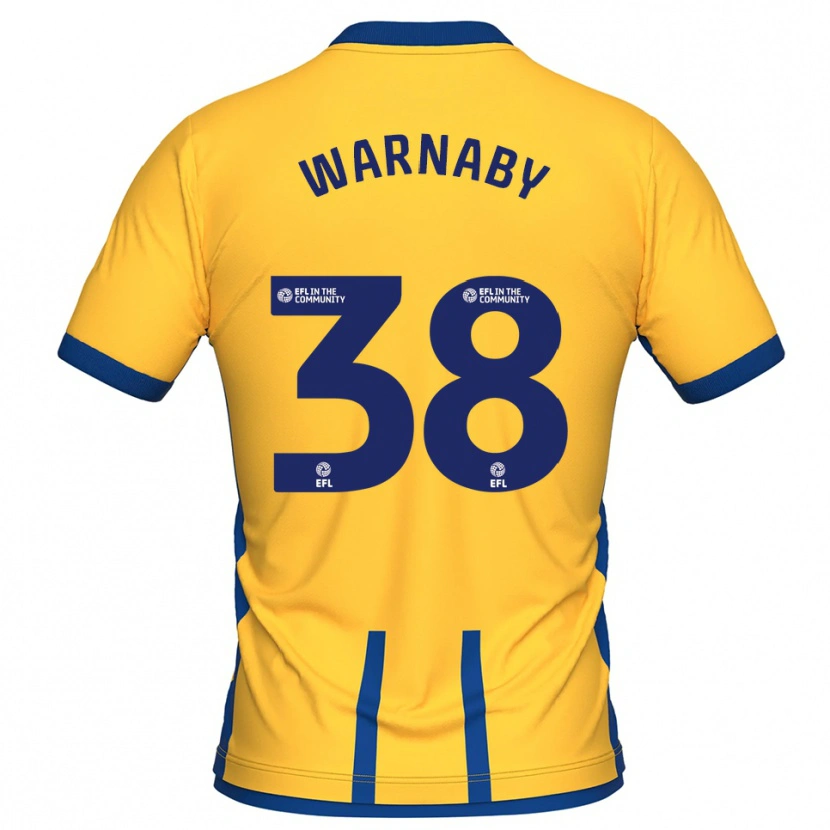 Danxen Dětské Lewis Warnaby #38 Žlutá Modrá Domů Hráčské Dresy 2025/26 Dres