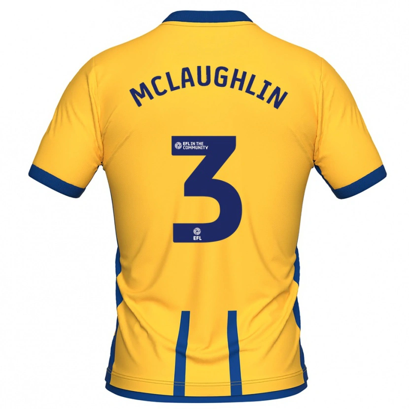 Danxen Dětské Stephen Mclaughlin #3 Žlutá Modrá Domů Hráčské Dresy 2025/26 Dres
