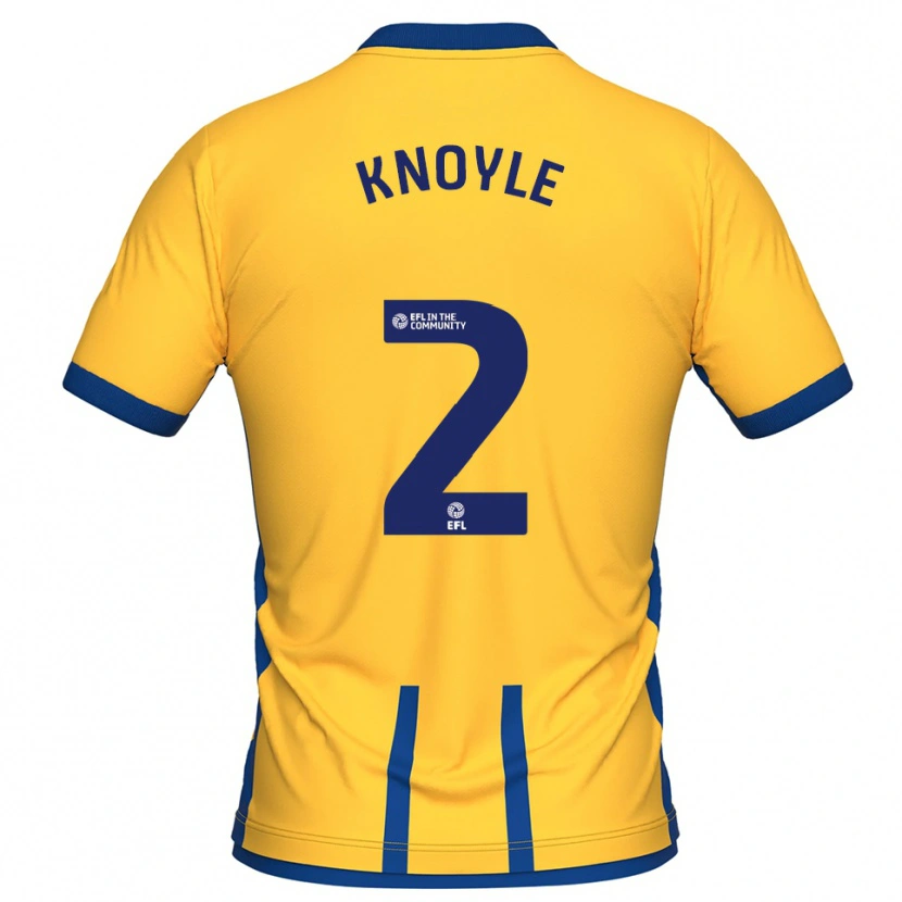 Danxen Dětské Kyle Knoyle #2 Žlutá Modrá Domů Hráčské Dresy 2025/26 Dres