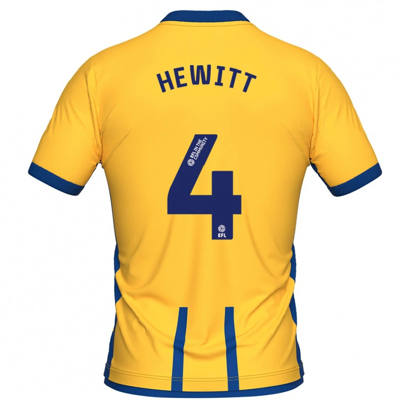 Danxen Dětské Elliott Hewitt #4 Žlutá Modrá Domů Hráčské Dresy 2025/26 Dres