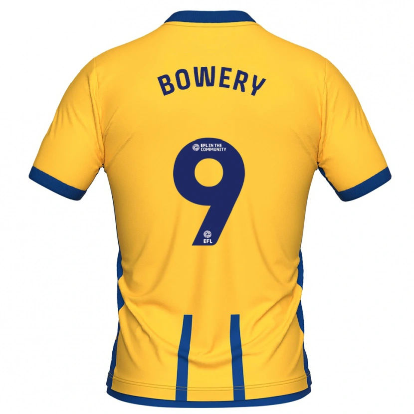 Danxen Dětské Jordan Bowery #9 Žlutá Modrá Domů Hráčské Dresy 2025/26 Dres