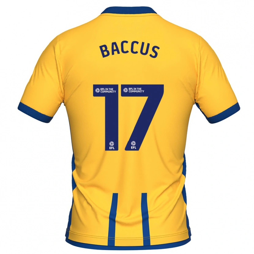 Danxen Dětské Keanu Baccus #17 Žlutá Modrá Domů Hráčské Dresy 2025/26 Dres
