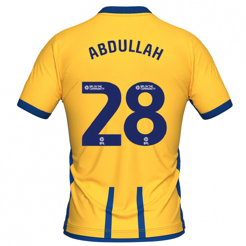 Danxen Dětské Mckeal Abdullah #28 Žlutá Modrá Domů Hráčské Dresy 2025/26 Dres