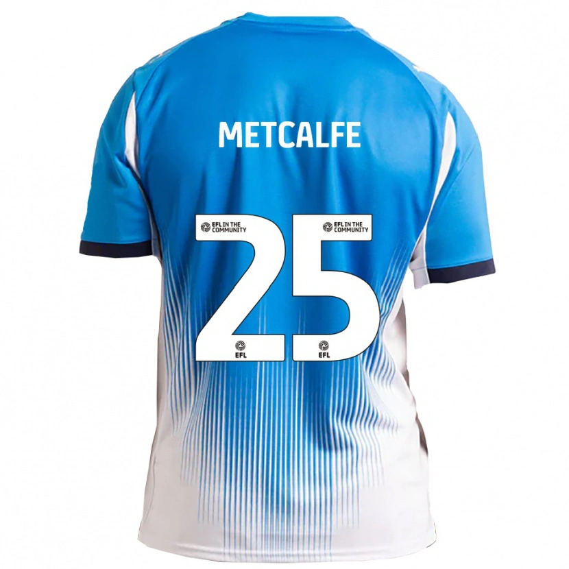 Danxen Dětské Max Metcalfe #25 Modrá Bílá Domů Hráčské Dresy 2025/26 Dres