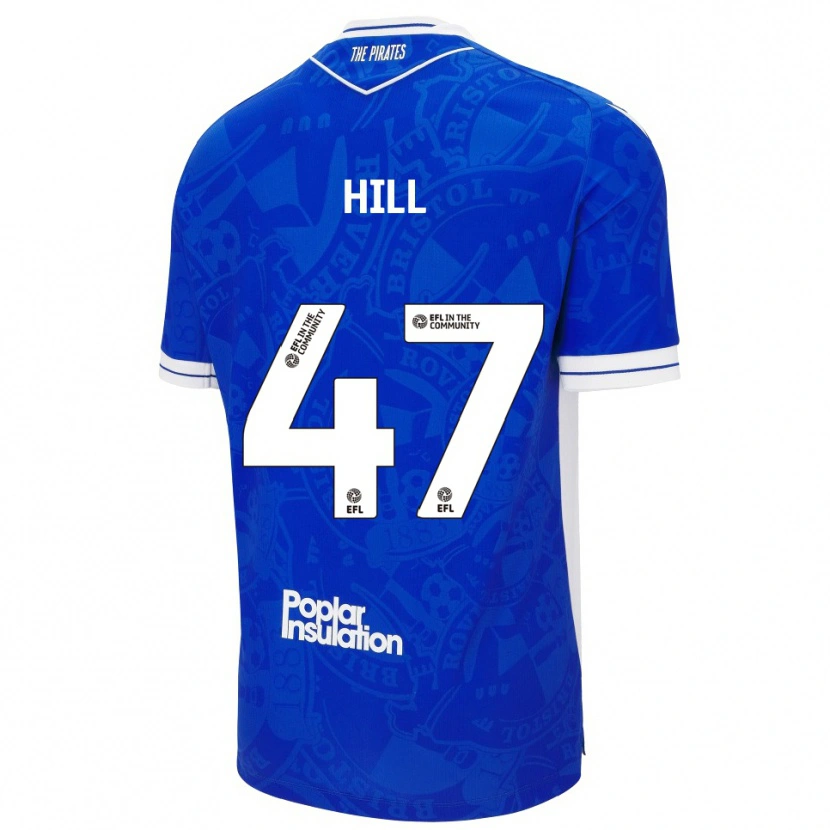 Danxen Dětské Kian Hill #47 Modrá Bílá Domů Hráčské Dresy 2025/26 Dres