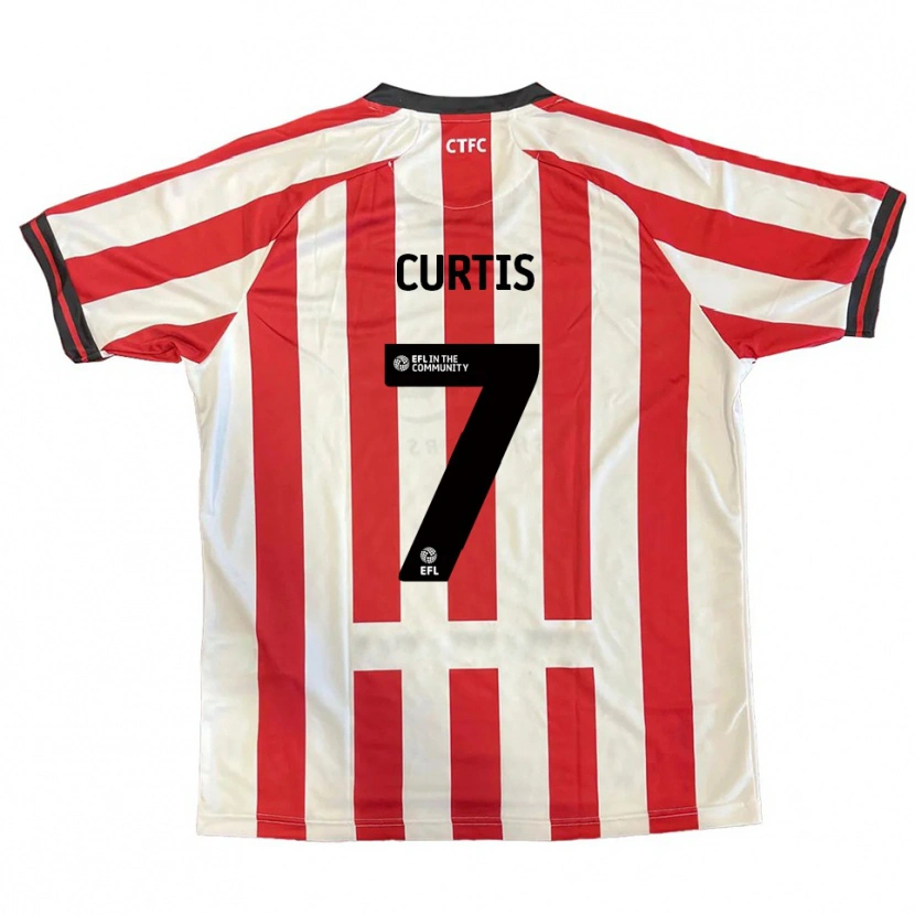 Danxen Dětské Amelie Curtis #7 Červená Bílá Černá Domů Hráčské Dresy 2025/26 Dres