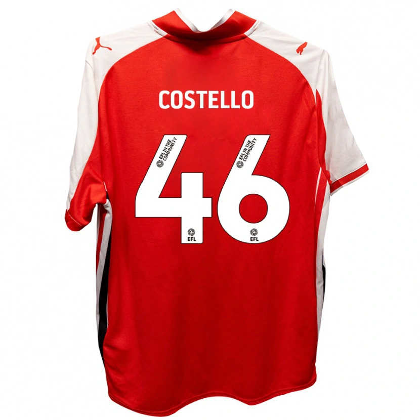 Danxen Dětské Calum Costello #46 Červená Bílá Domů Hráčské Dresy 2025/26 Dres