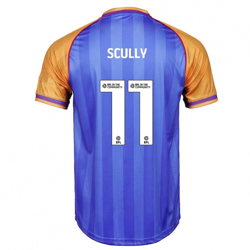 Danxen Dětské Anthony Scully #11 Modrá Oranžová Domů Hráčské Dresy 2025/26 Dres