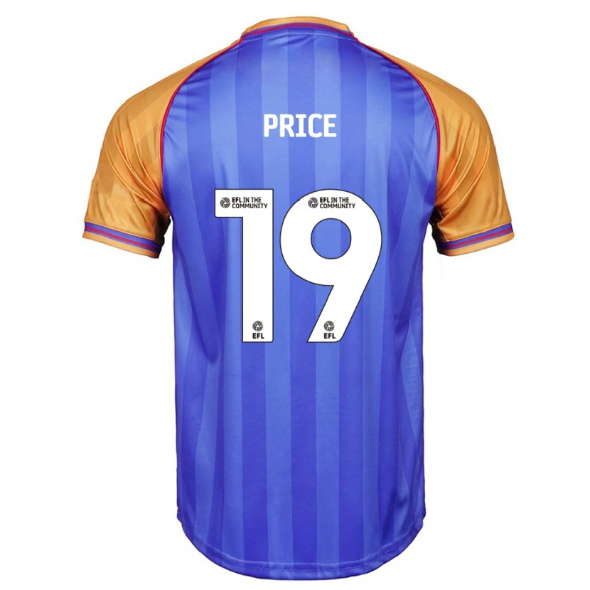 Danxen Dětské Jack Price #19 Modrá Oranžová Domů Hráčské Dresy 2025/26 Dres