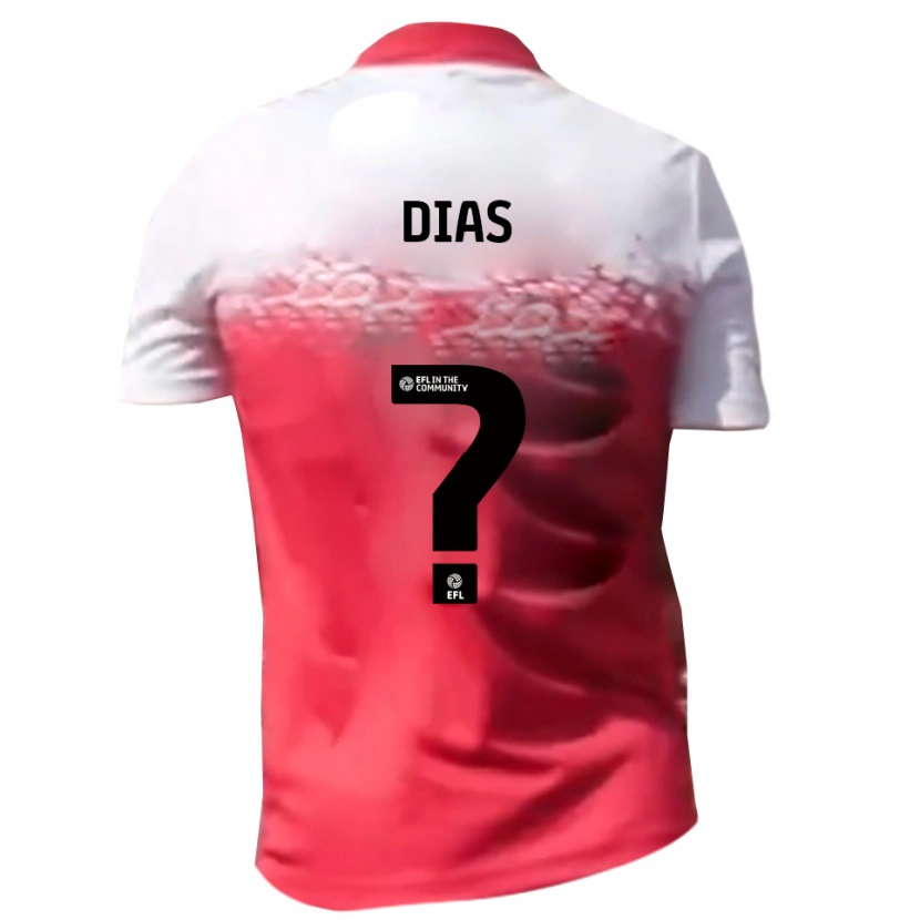 Danxen Dětské Diego Dias #0 Červená Bílá Domů Hráčské Dresy 2025/26 Dres