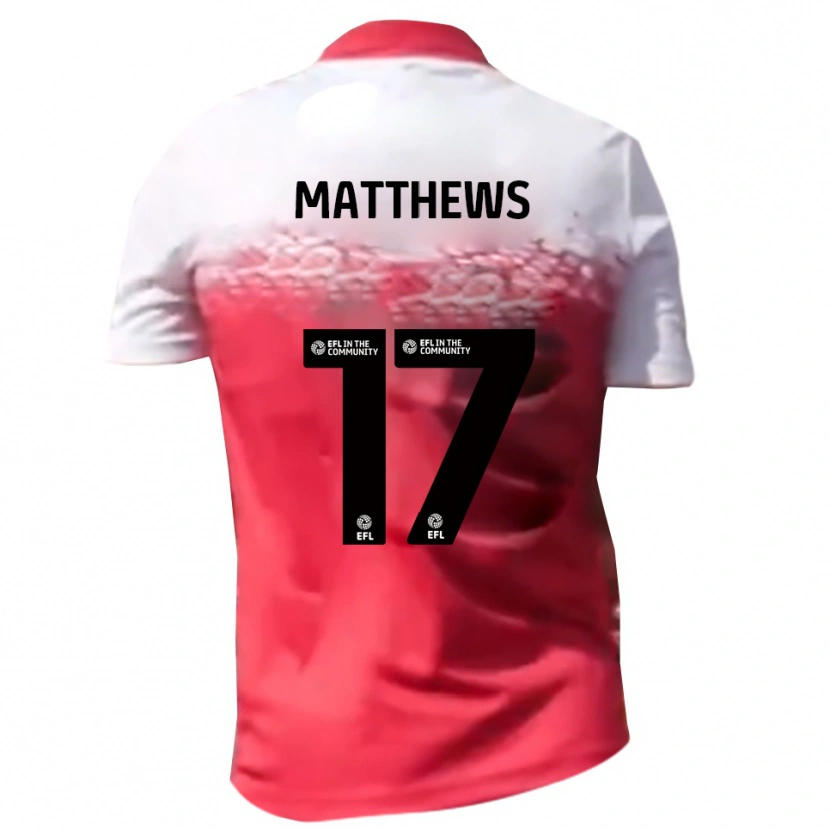 Danxen Dětské Devon Matthews #17 Červená Bílá Domů Hráčské Dresy 2025/26 Dres
