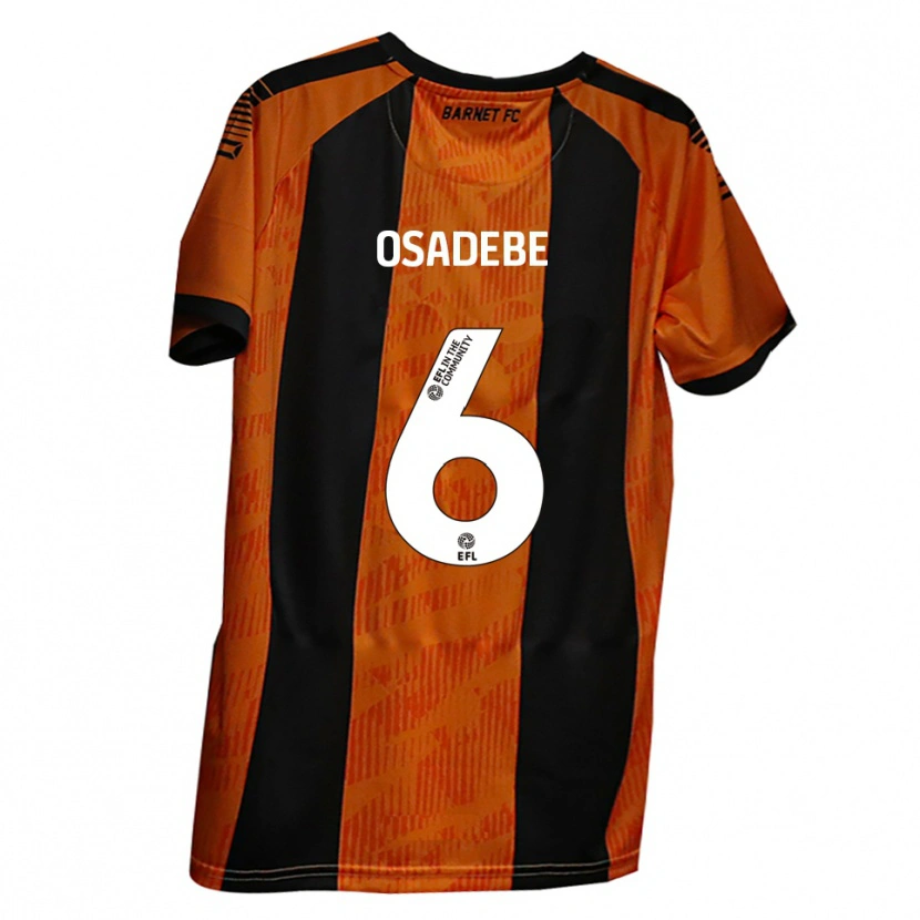 Danxen Dětské Emmanuel Osadebe #6 Oranžová Černá Domů Hráčské Dresy 2025/26 Dres