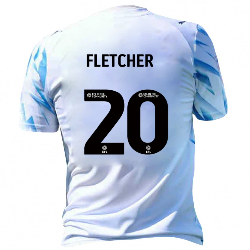 Danxen Dětské Isaac Fletcher #20 Bílá Nebesky Modrá Domů Hráčské Dresy 2025/26 Dres