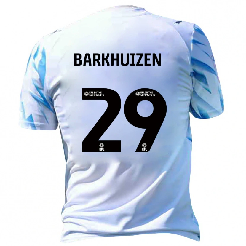 Danxen Dětské Tom Barkhuizen #29 Bílá Nebesky Modrá Domů Hráčské Dresy 2025/26 Dres