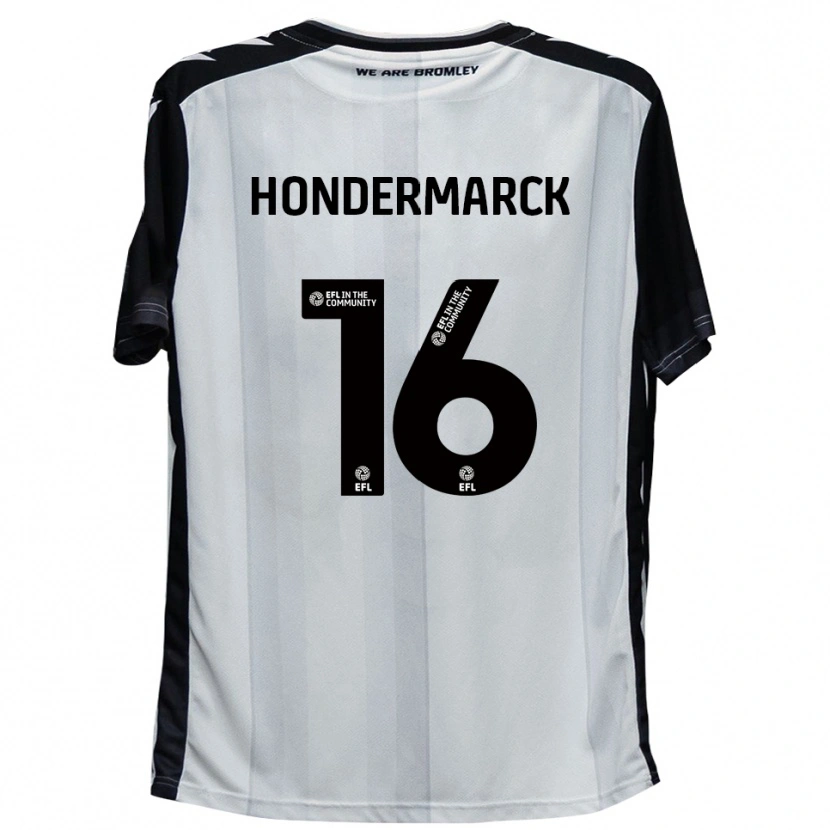 Danxen Dětské William Hondermarck #16 Bílá Černá Domů Hráčské Dresy 2025/26 Dres