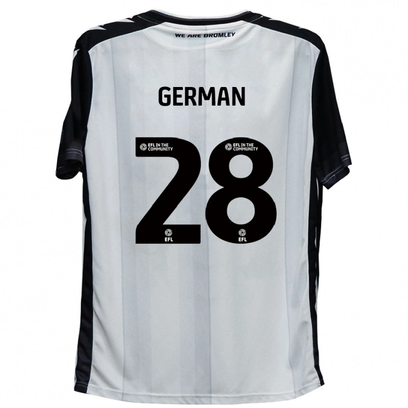 Danxen Dětské Sam German #28 Bílá Černá Domů Hráčské Dresy 2025/26 Dres