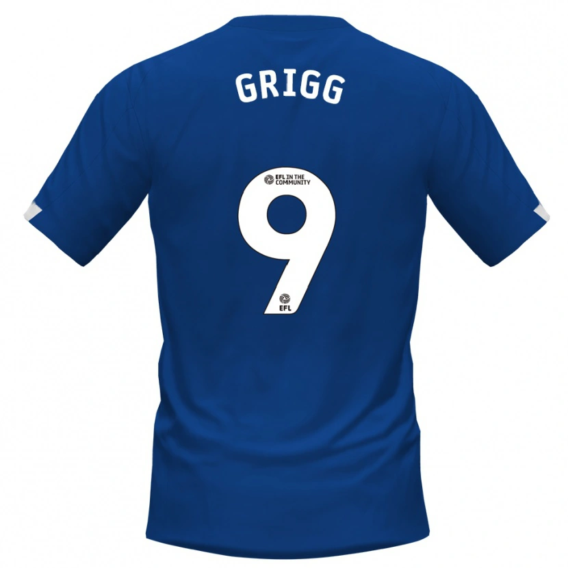 Danxen Dětské Will Grigg #9 Modrá Bílá Domů Hráčské Dresy 2025/26 Dres