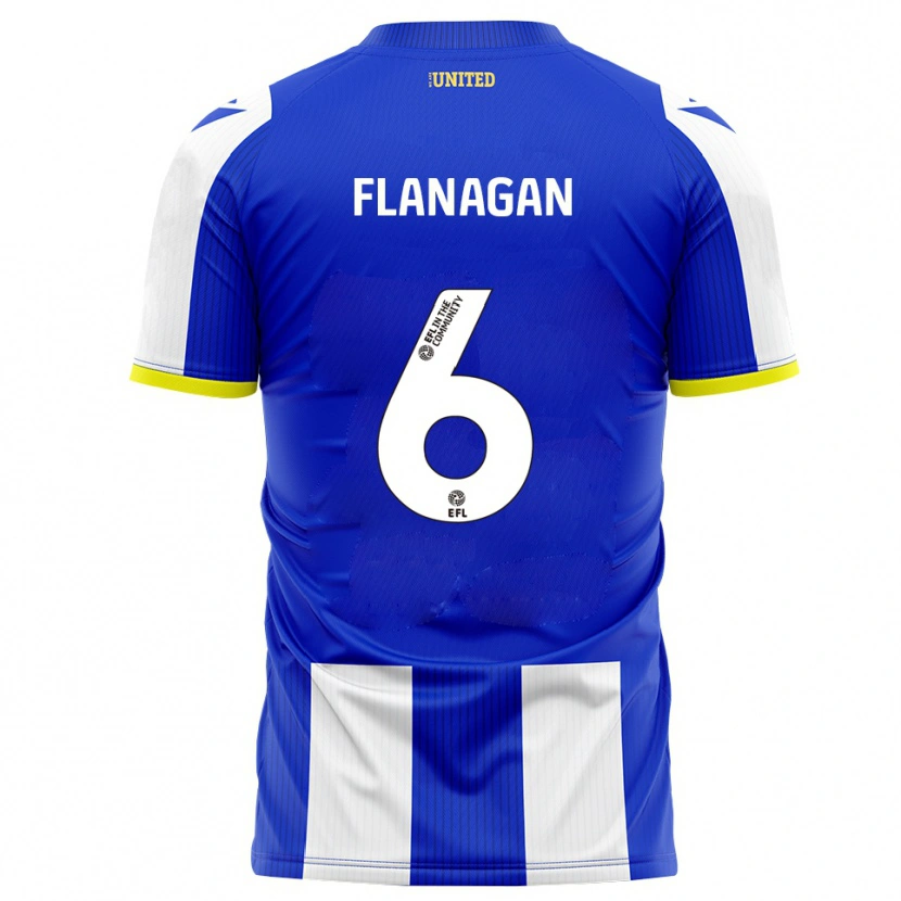 Danxen Dětské Tom Flanagan #6 Modrá Bílá Domů Hráčské Dresy 2025/26 Dres