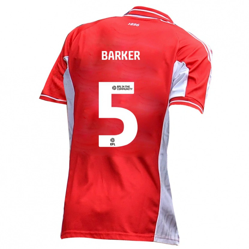 Danxen Dětské Charlie Barker #5 Červená Bílá Domů Hráčské Dresy 2025/26 Dres