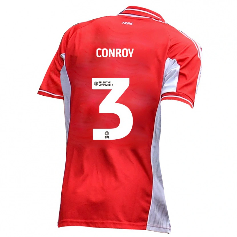 Danxen Dětské Dion Conroy #3 Červená Bílá Domů Hráčské Dresy 2025/26 Dres