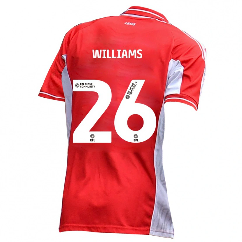 Danxen Dětské Jay Williams #26 Červená Bílá Domů Hráčské Dresy 2025/26 Dres