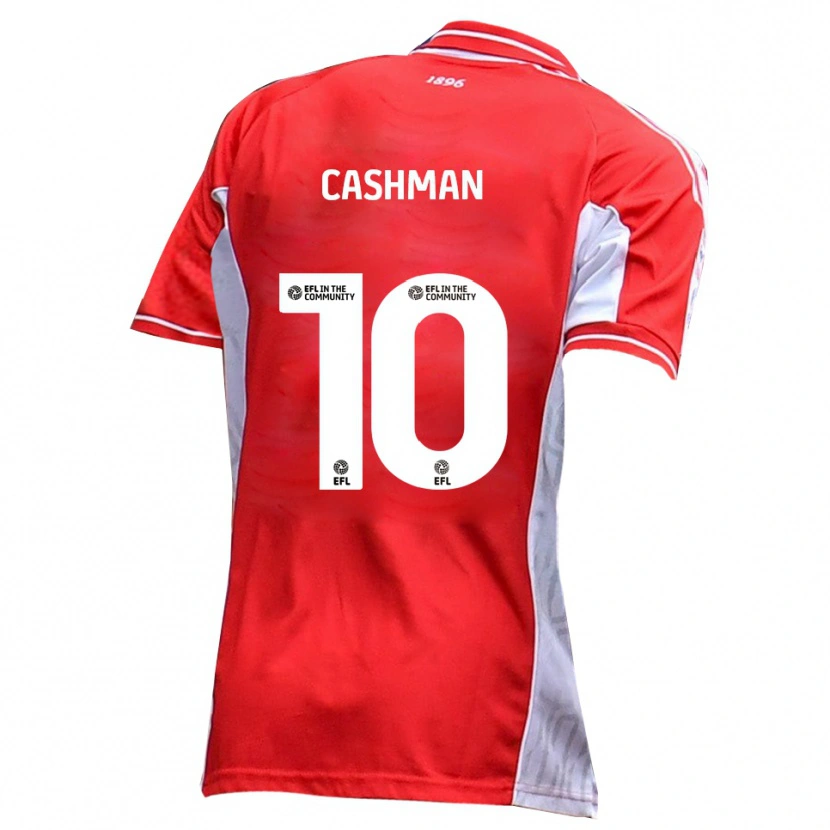 Danxen Dětské Danny Cashman #10 Červená Bílá Domů Hráčské Dresy 2025/26 Dres