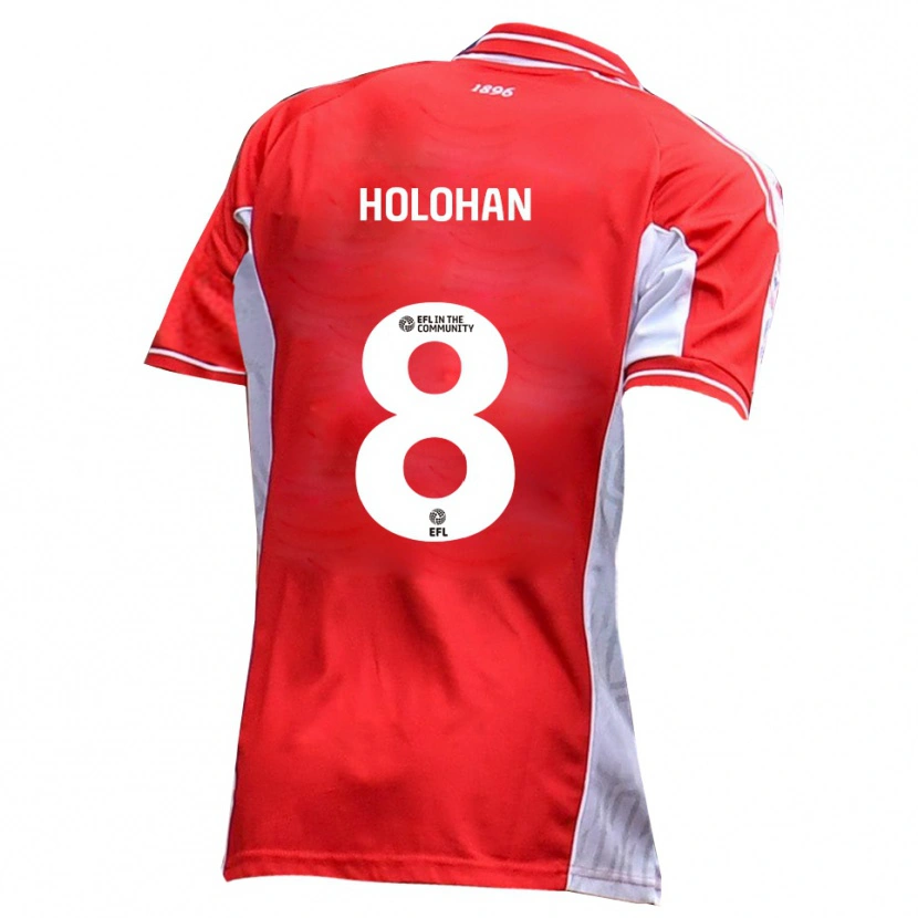 Danxen Dětské Gavan Holohan #8 Červená Bílá Domů Hráčské Dresy 2025/26 Dres