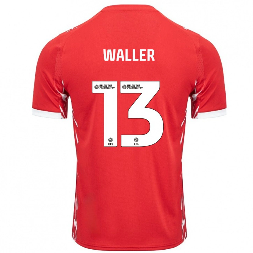 Danxen Dětské Sam Waller #13 Červená Bílá Domů Hráčské Dresy 2025/26 Dres