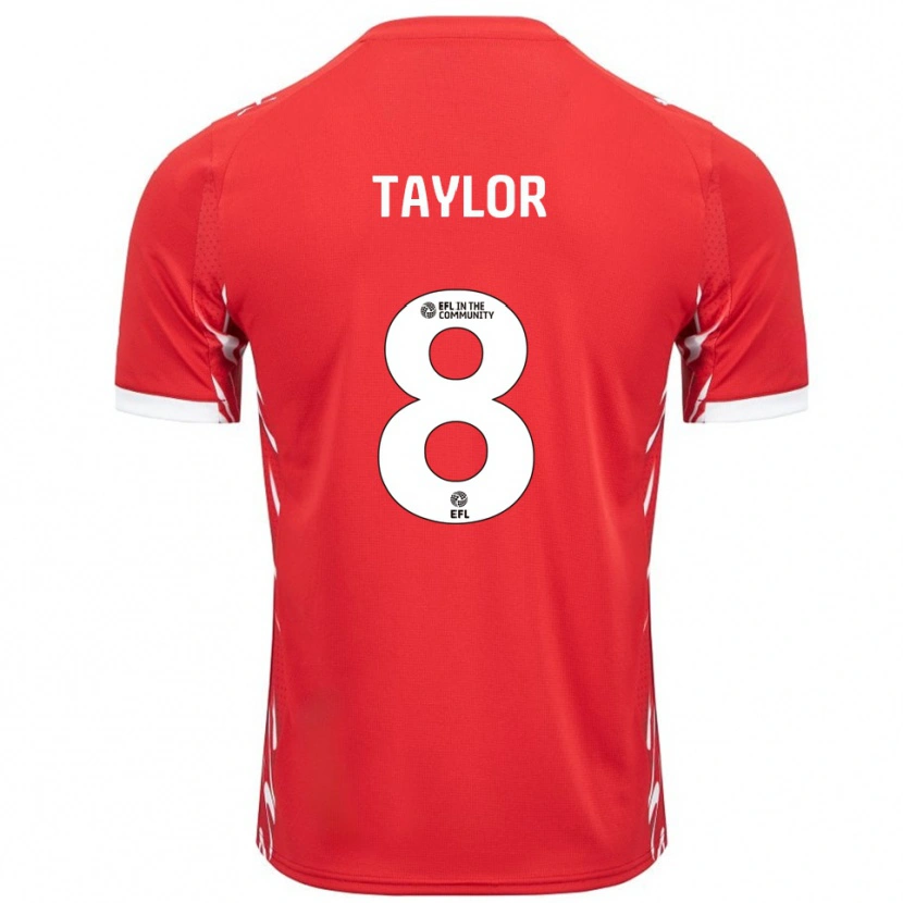 Danxen Dětské Owen Taylor #8 Červená Bílá Domů Hráčské Dresy 2025/26 Dres