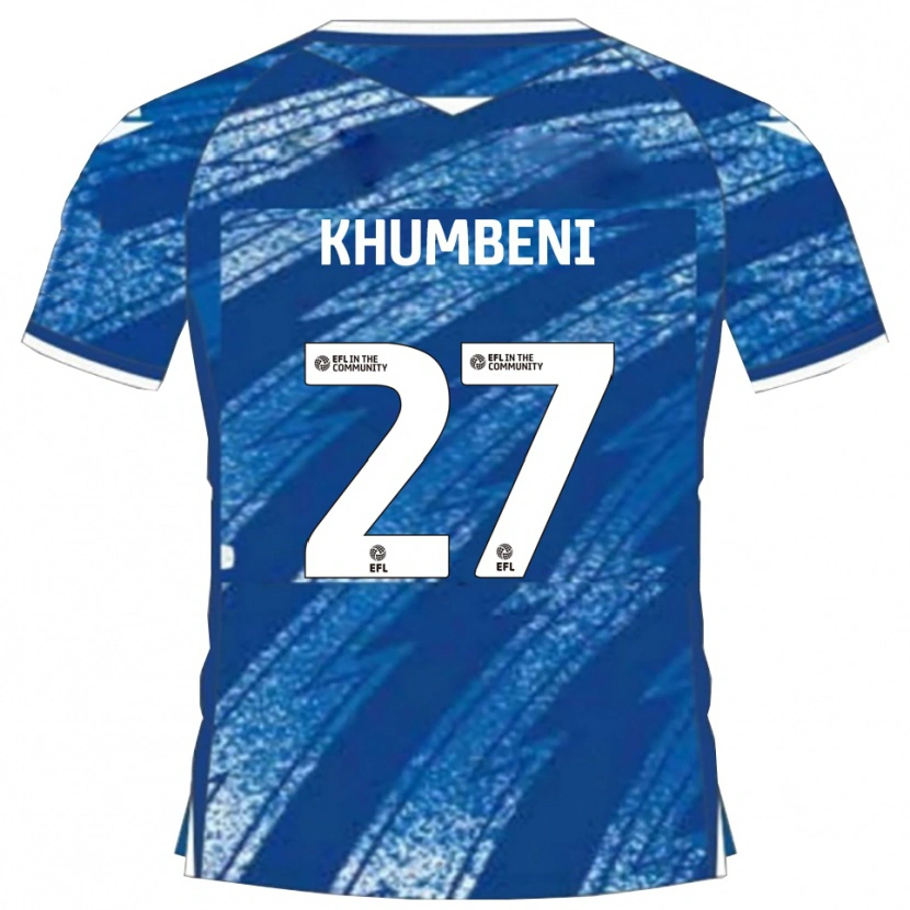 Danxen Dětské Nelson Khumbeni #27 Modrá Bílá Domů Hráčské Dresy 2025/26 Dres