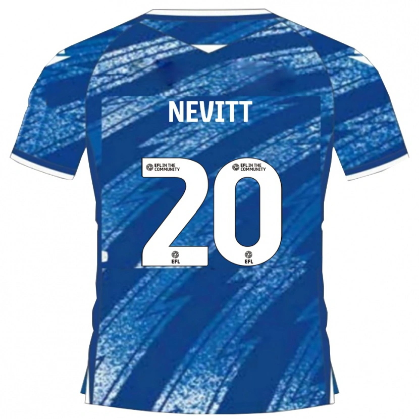 Danxen Dětské Elliott Nevitt #20 Modrá Bílá Domů Hráčské Dresy 2025/26 Dres