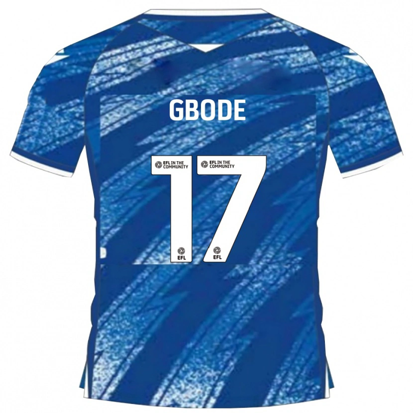 Danxen Dětské Joseph Gbode #17 Modrá Bílá Domů Hráčské Dresy 2025/26 Dres