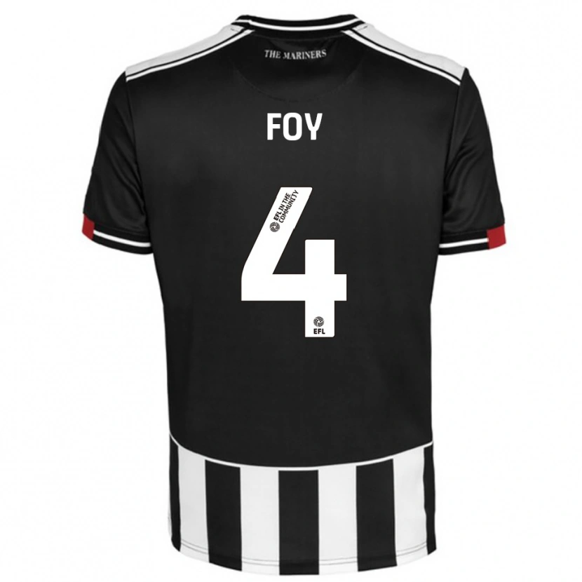 Danxen Dětské Alfie Foy #4 Černá Bílá Červená Domů Hráčské Dresy 2025/26 Dres