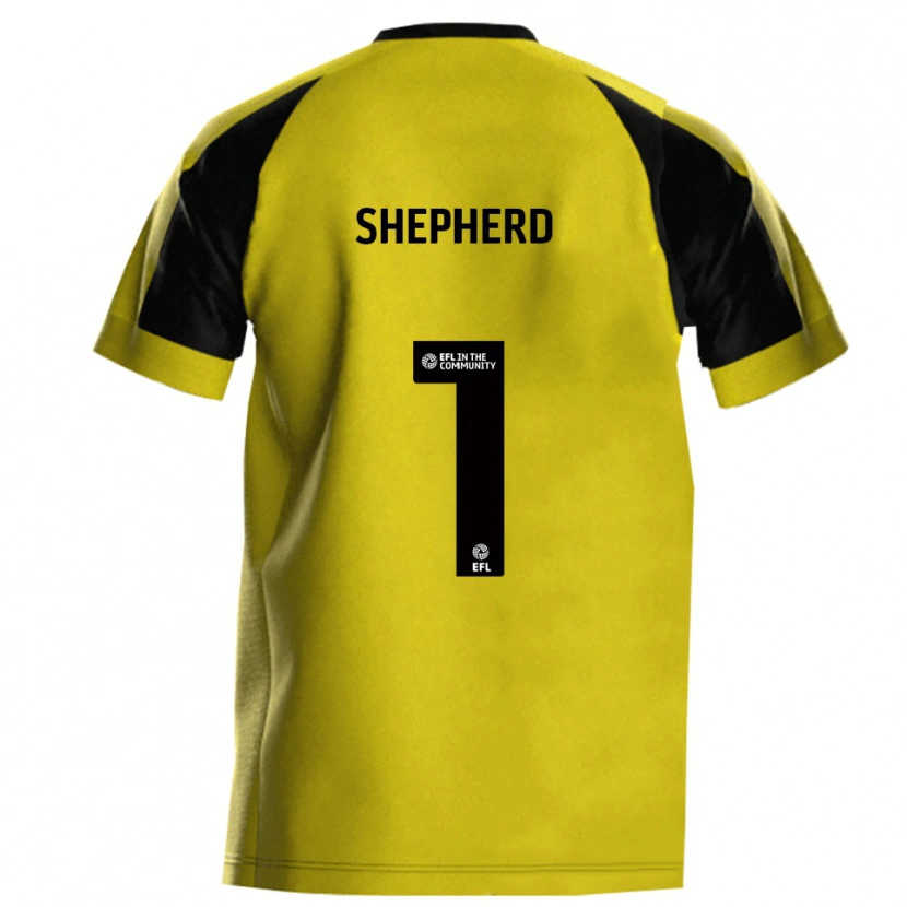 Danxen Dětské Frankie Shepherd #1 Žlutá Šedá Domů Hráčské Dresy 2025/26 Dres